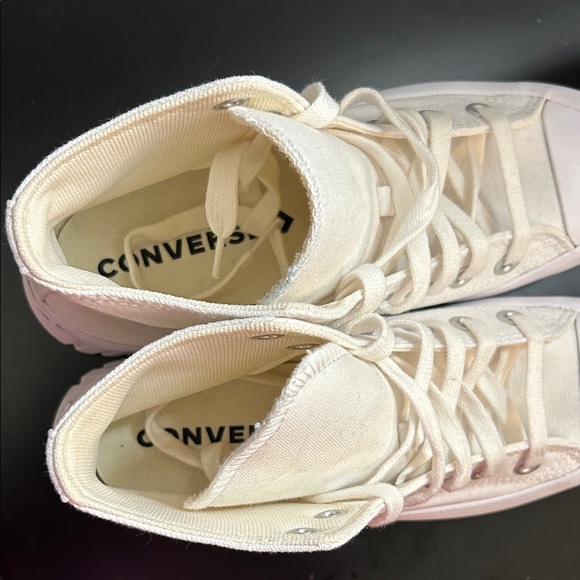 Converse Women's All Star White Platform Sneakers Lugged Sole Chuck Taylor - Picture 5 of 9